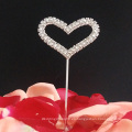 Rhinestone Heart Wedding Cake Topper Cupcake Topper Decoración